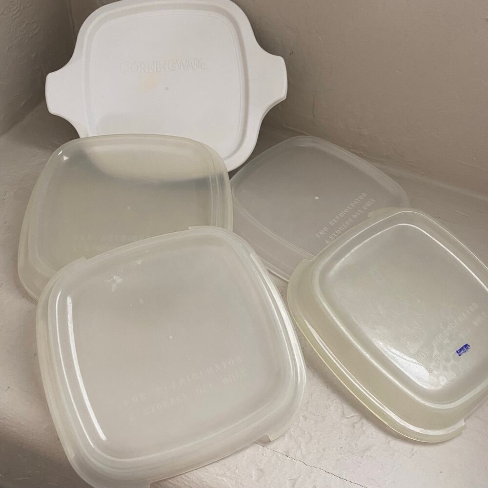 Set of 5 Vintage CorningWare Blue Cornflower 1 3/4 Cup Casserole Dishes Lids - Picture 4 of 5